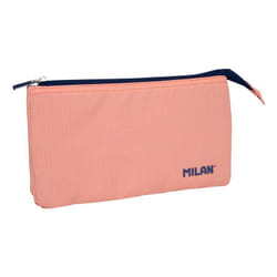 Milan 081133SNCP trousse à crayons Tissu, Polyester Rose