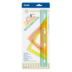Milan 359801NL règle Règle de bureau Plastique Transparent 4 pièce(s)