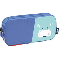 Trousse - MILAN® - Fun Animals - 3 Compartiments - Synthétique - Bleu/Vert turquoise