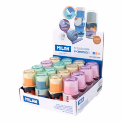 Milan 4725116FN, Taille crayon manuel, Bleu, Orange, Rose, Acier, 120 mm, 115 mm, 65 mm