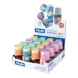 Milan 4725116FN taille-crayons Taille crayon manuel Bleu, Orange, Rose