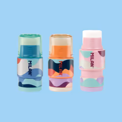 Milan 4725116FN taille-crayons Taille crayon manuel Bleu, Orange, Rose