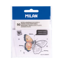 Milan 411260050 étiquette auto-collante Carré Amovible Transparent, Blanc 50 pièce(s)