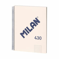 Milan 57143E80BG bloc-notes A4 80 feuilles Beige