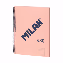 Milan 1918, Monochromatique, Rose, A4, 80 feuilles, 95 g/m², Papier ligné