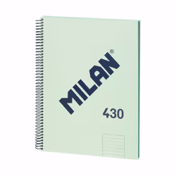 Milan 1918, Monochromatique, Vert, A4, 80 feuilles, 95 g/m², Papier ligné