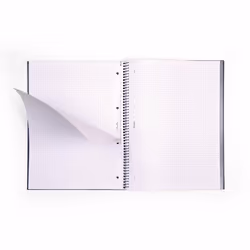 Milan 57143E80B bloc-notes A4 80 feuilles Bleu