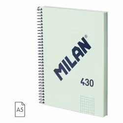 Milan 57153E80SNCGR, Monochromatique, Vert, A5, 80 feuilles, 95 g/m², Papier quadrillé