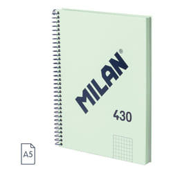 Milan 57153E80SNCGR bloc-notes A5 80 feuilles Vert