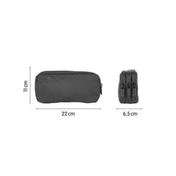 Trousse - MILAN - Noir - 3 compartiments - Zippée - 22x11x65 cm
