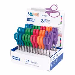 Milan Basic, Enfant, Découpe droite, Unique, Couleurs assorties, Acier inoxydable, Ciseaux d'office