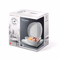 Bormioli Rocco 6147200, Assiette de dîner, Rond, Verre trempé, Blanc, 18 pièce(s), Emballage cadeau