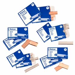 Petrus 55712, Pack d'agrafes, 26/6, 6 mm, 5000 agrafes, 30 feuilles