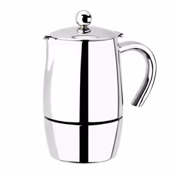 BRA A170434, Cafetière à moka, 0,3 L, Acier inoxydable, Acier inoxydable, 6 tasses, 93 mm