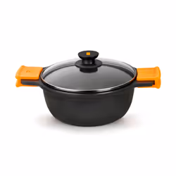 BRA A270324, Rond, Wok/Poêle à frire, Noir, PTFE, 220 °C, Aluminium