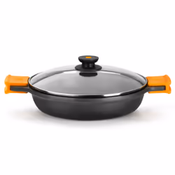 BRA Efficient A270540, 9 L, Rond, Noir, Fonte d'aluminium, Teflon Platinum Plus, Noir