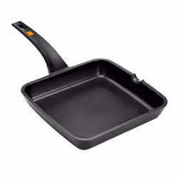 BRA Efficient A271328, Carré, Poêle grill, Noir, Orange, Teflon Platinum Plus, Aluminium, Vitrocéramique, Gaz, Induction