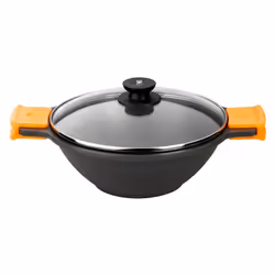 BRA Efficient, Rond, Wok/Poêle à frire, Noir, Orange, PTFE, 300 °C, Aluminium