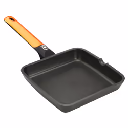 BRA Efficient A281328, Carré, Poêle grill, Noir, Orange, Teflon Platinum Plus, Aluminium, 6 mm