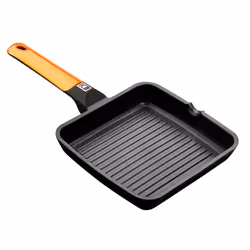 BRA Efficient Orange, Carré, Poêle grill, Noir, Orange, Teflon Platinum Plus, Efficient Orange, Aluminium