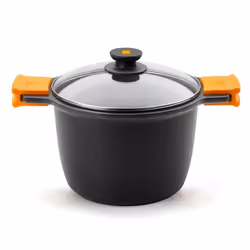 BRA A273905, 6,8 L, Rond, Noir, Orange, Fonte d'aluminium, Orange, Silicone