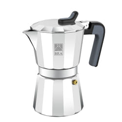 BRA 170570 machine à café manuelle Cafetière à moka Noir, Acier inoxydable