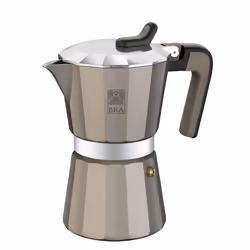BRA 170576, Cafetière à moka, Noir, Titane, Aluminium, Silicone, 3 tasses