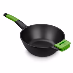 BRA Prior, Rond, Wok/Poêle à frire, Noir, Vert, Teflon Classic, Prior, Aluminium