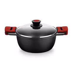 BRA Premiere A410320, 3 L, Noir, Rouge, Aluminium, Vitrocéramique, Gaz, Halogène, Induction, Noir, Rouge, Verre