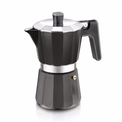 BRA A170487, Cafetière à moka, 0,829 L, Noir, Argent, Aluminium, 12 tasses, Bakelite