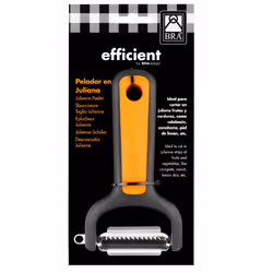 BRA A195016 Éplucheur Fruits et légumes Eplucheur en Y Noir, Orange, Argent