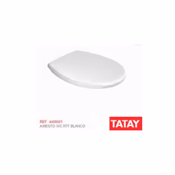 Siège de toilette Standar blanc 44005.01.-Siège de toilette amovible avec système d'adaptation universel.-Marque : Tatay.-Dim ...