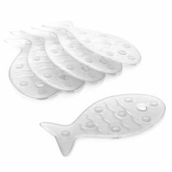 PLASTICOS TATAY Pastilles antidérapantes transparent pour baignoire / douche, Fish