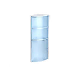 Tatay Etagère d`Angle avec 2 Portes Plastique Bleu Translucide 20 x 20 x 625 cm - 4480100