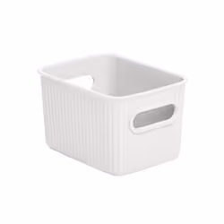 Ces paniers de rangement TATAY sont en polypropylène blanc Pergamon. Vous pouvez choisir la taille dont vous avez besoin et o ...