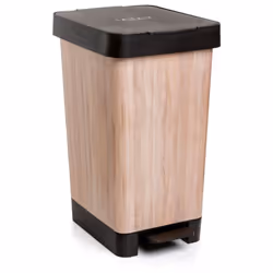 Description générale Poubelle à pédale Smart Deco Wood de 25L, fabriquée en plastique polypropylène sans BPA. Son design en i ...