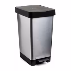 Description générale Poubelle à pédale de 30L Smart Steal de la marque Tatay, conçue pour allier fonctionnalité et hygiène. S ...