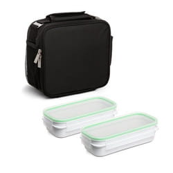Sac Isotherme Repas - TATAY - 1185400 - 3 L - 2 Boîtes en Verre - Imperméable - Noir