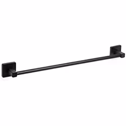 Porte-serviette - TATAY - Nero - Acier Inoxydable - Zamak - Design Minimaliste