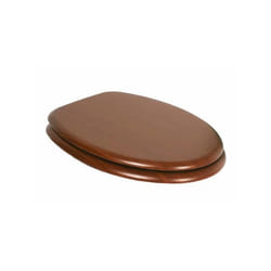 Siège de WC - Nature - Noyer - MDF - Aluminium - Universel