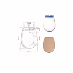 Abattant WC Olympia blanc - Abattant WC universel - Fabriqué en plastique polypropylène de haute qualité - Facile à nettoyer ...