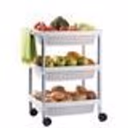 Tatay Desserte Multi-Usage 3 Niveaux Plastique Blanc 52 x 36 x 63 cm - 7738001