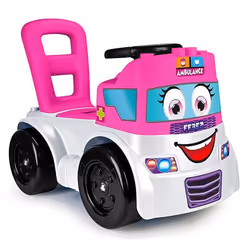FEBER Motofeber Blocks Ambulance, 2 an(s), 4 roue(s), Rose, Blanc