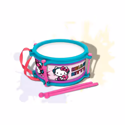 Hello Kitty Tambour Bleu Rose 16 cm