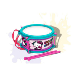 Hello Kitty Tambour Bleu Rose 16 cm