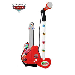 Cars Ensemble musical Microphone Guitare pour Enfant Rouge