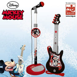 Jouet musical - REIG - MICKEY Guitare avec microphone - 4 cordes - Enfant - Noir