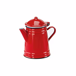 Cafetière conique rouge 1 litre 18x18 cm. -Marque : Ibili. -Cafetière conique rouge en acier émaillé vitrifié. Grâce à sa com ...