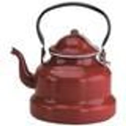 Ibili 910410 Bouilloire en acier émaillé vitifiée Rouge 1 l