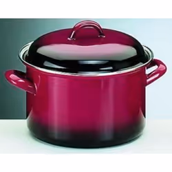 IBILI - Marmite droite avec couvercle Volcan 24 cm Acier émaillé Compatible avec l’induction